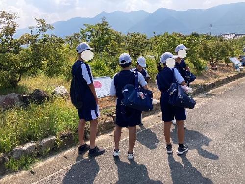 屛水中学校「地域発見学習」（９月６日）